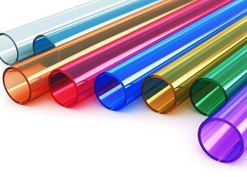 Colour acrylic plastic tubes